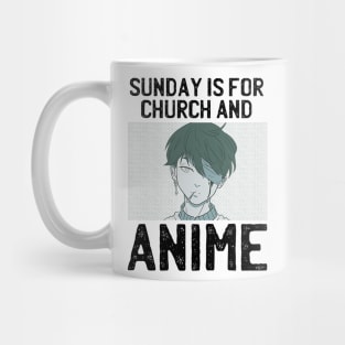 Sunday Is For Church And Anime Mug